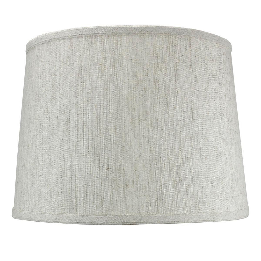 12x14x10" Slip Uno Fitter Textured Oatmeal Drum Shade Off/White Modern