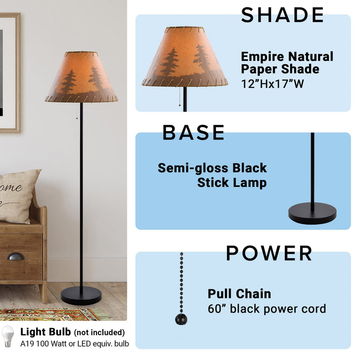 Catalina Lighting 19910-000 ustic Cabin Lodge Floor Lamp Standing Lamp Living