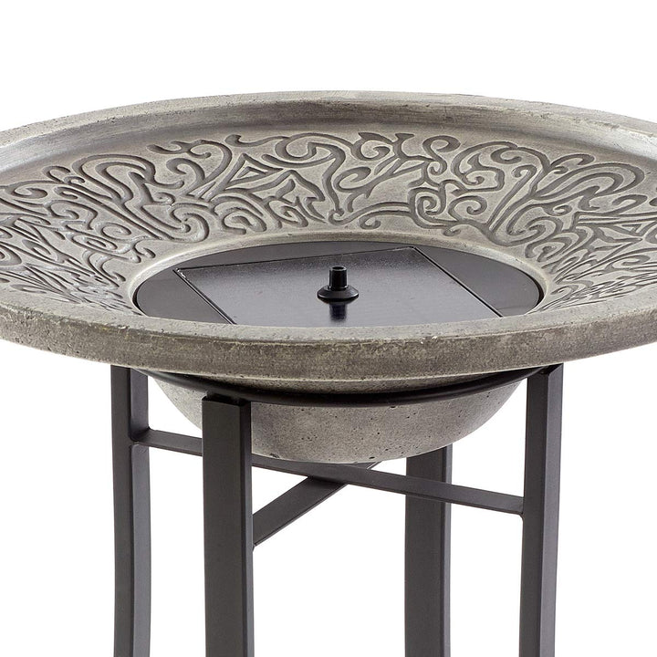 Smart Solar 25401M01 Perello Birdbath Grey