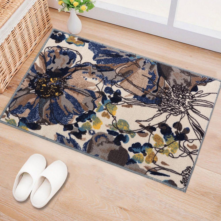 Rugshop Modern Bright Flowers Non-Slip (Non-Skid) Area Rug