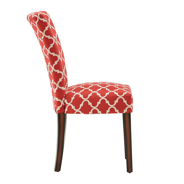 Home Creek 2-Piece Starlite Moroccan Upholstered Parsons Wooden Dining Chair