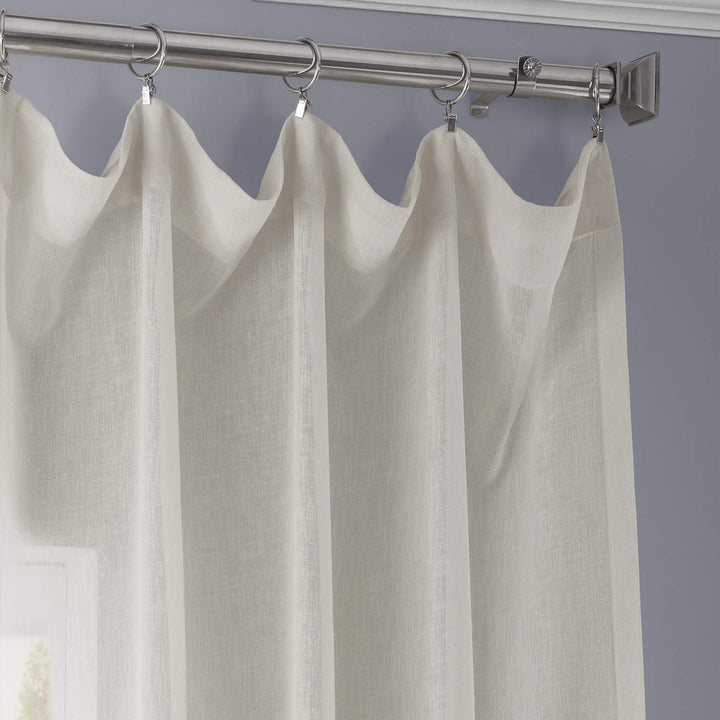 Exclusive Fabrics Gardenia Faux Linen Sheer Curtain (1 Panel)