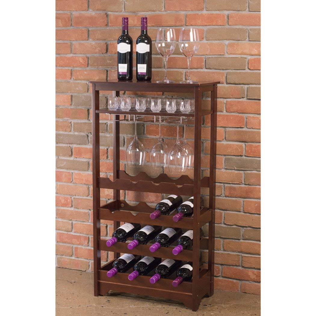 16 Bottle Wine Racks Free tanding Floor Unit with a Table Top for erving and