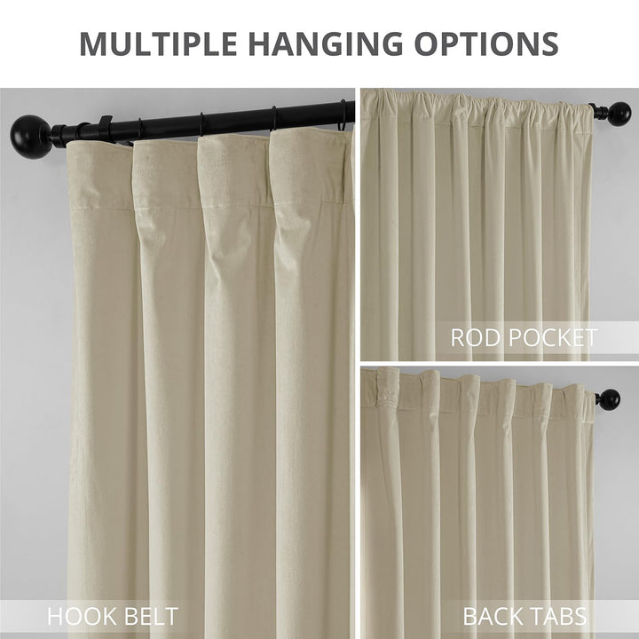 Exclusive Fabrics Plush Velvet Room Darkening Curtain (1 Panel)