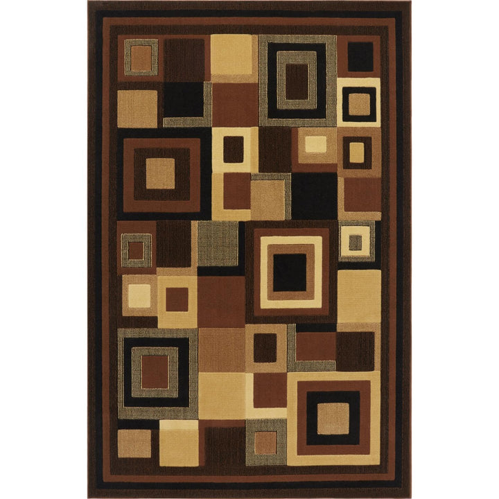 Home Dynamix Catalina Virginia Abstract Runner Rug Geometric Black/Brown 7'10"x10'2" - Black/Brown