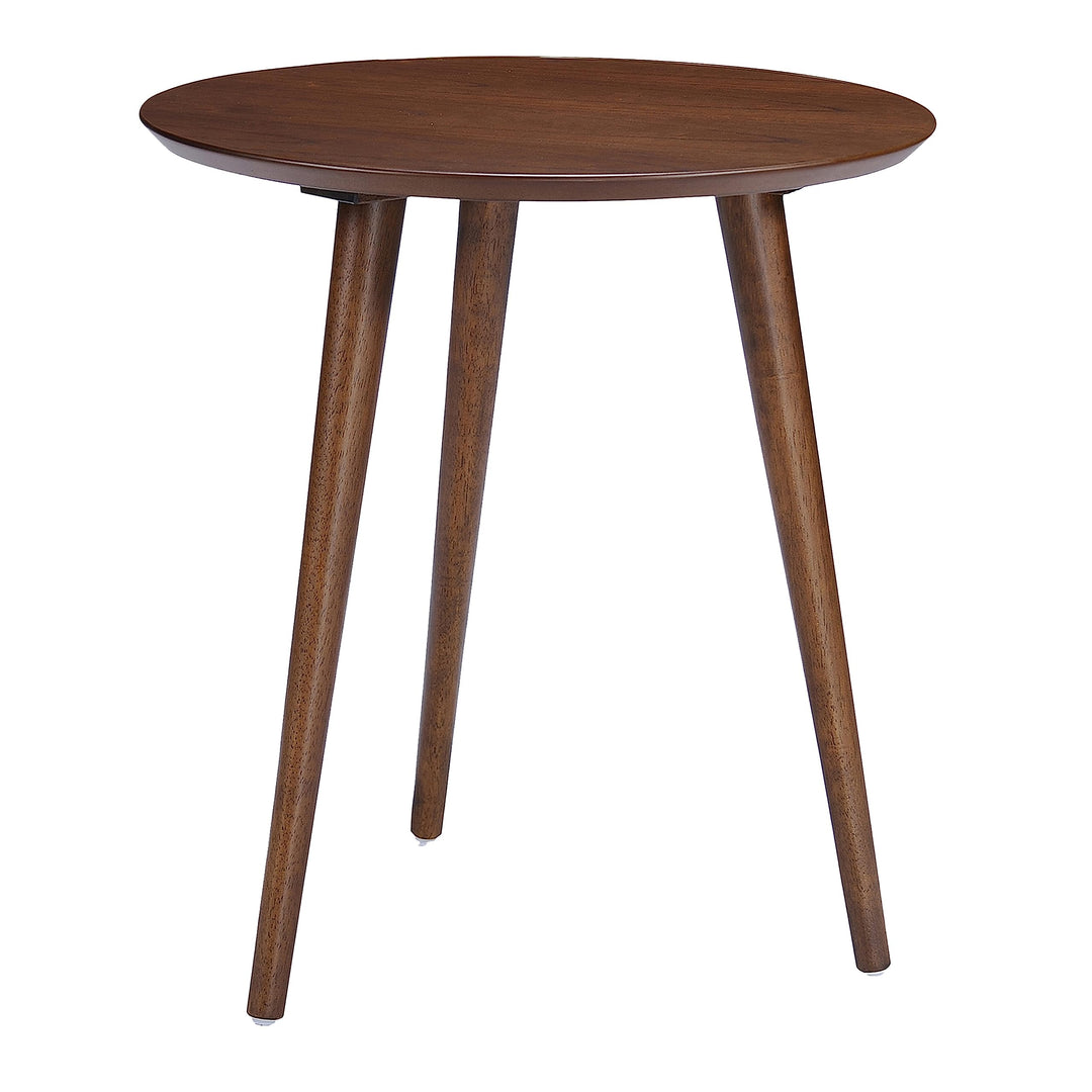 GDFStudio Finished Wood End Table Faux Wood Overlay (Natural Walnut)