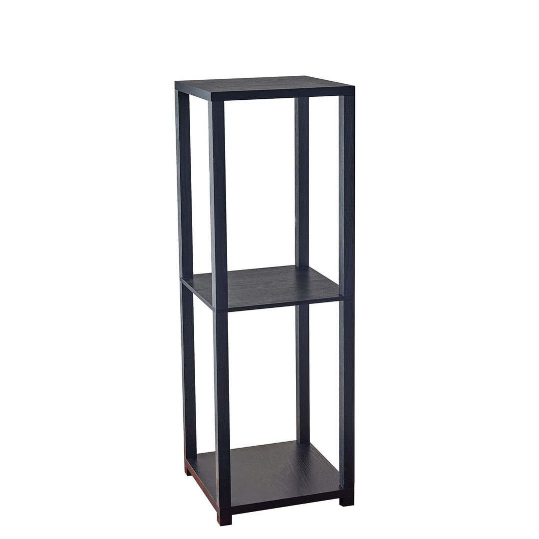 Tall Pedestal Black Modern Contemporary Square Wood