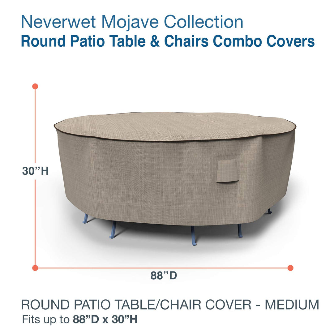 Budge NeverWet Mojave Round Patio Table and Chairs Combo Cover