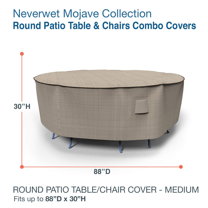 Budge NeverWet Mojave Round Patio Table and Chairs Combo Cover