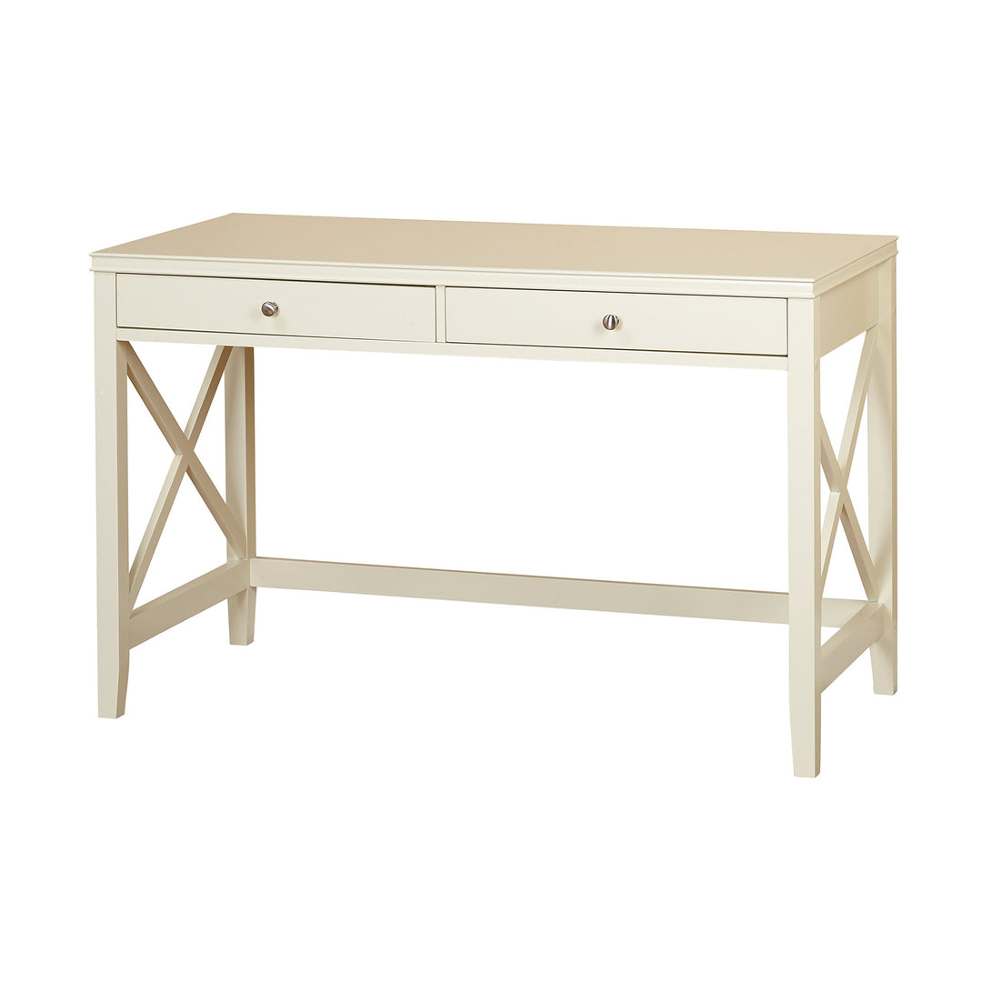 Target Marketing Systems Anderson X Wooden Desk Antique - Antique White