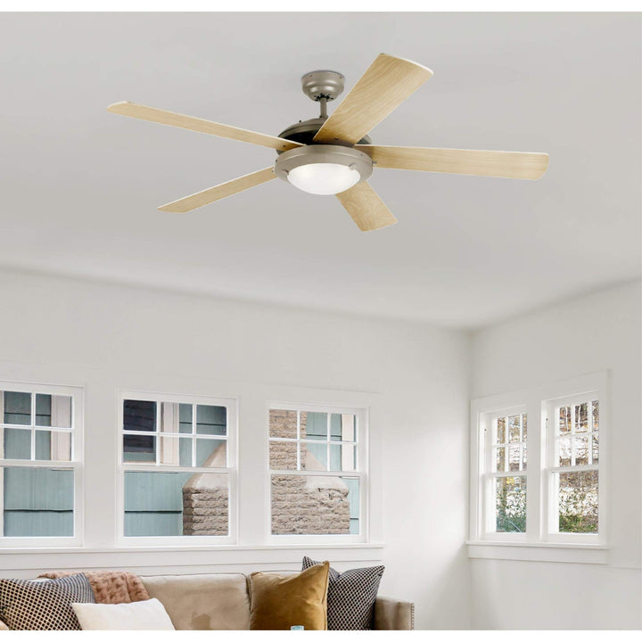 Westinghouse 7234100 Comet Indoor Ceiling Fan with Light Brushed Pewter