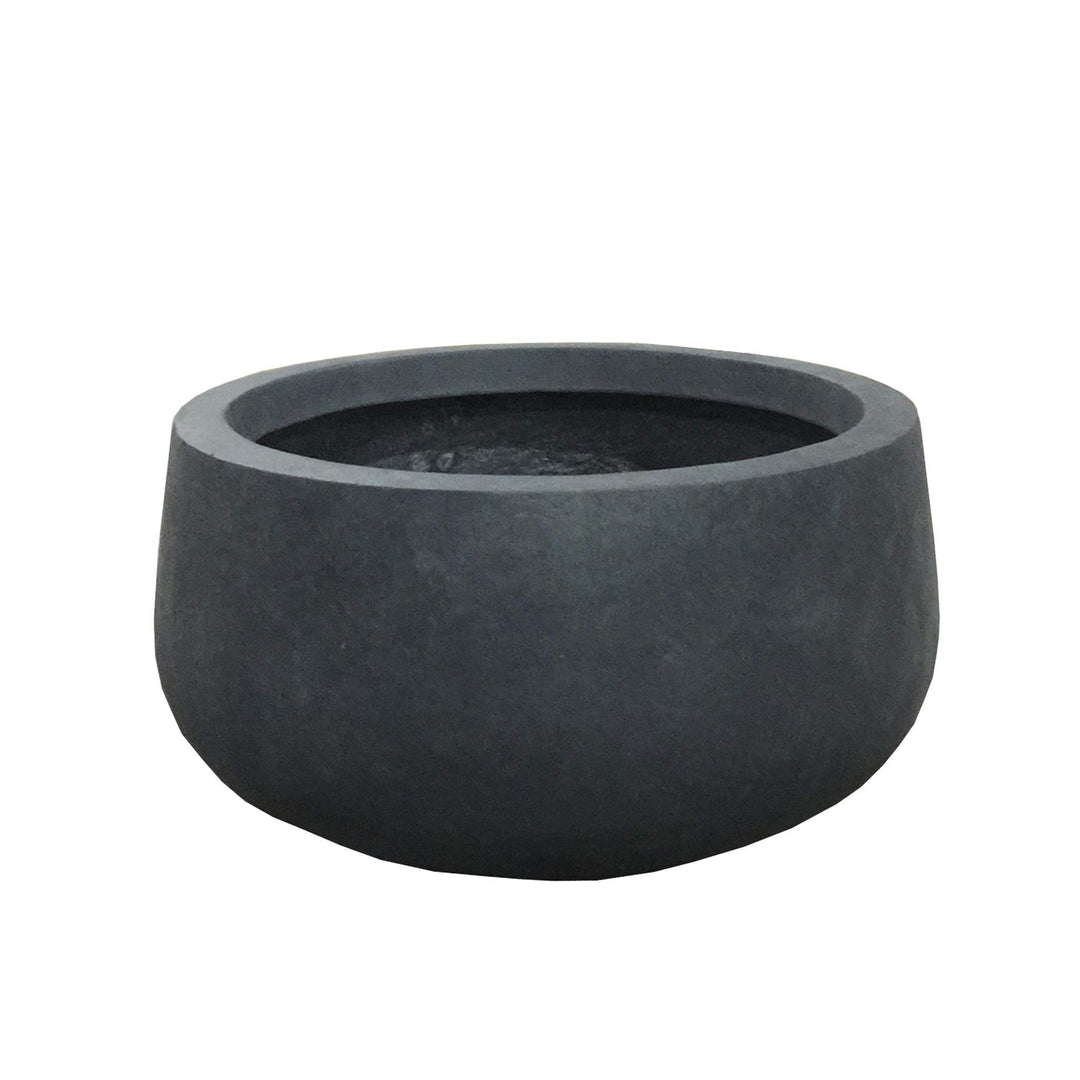 Lightweight Concrete Modern Low Bowl Cement Planter-Small 11.8'x11.8'x5.9'