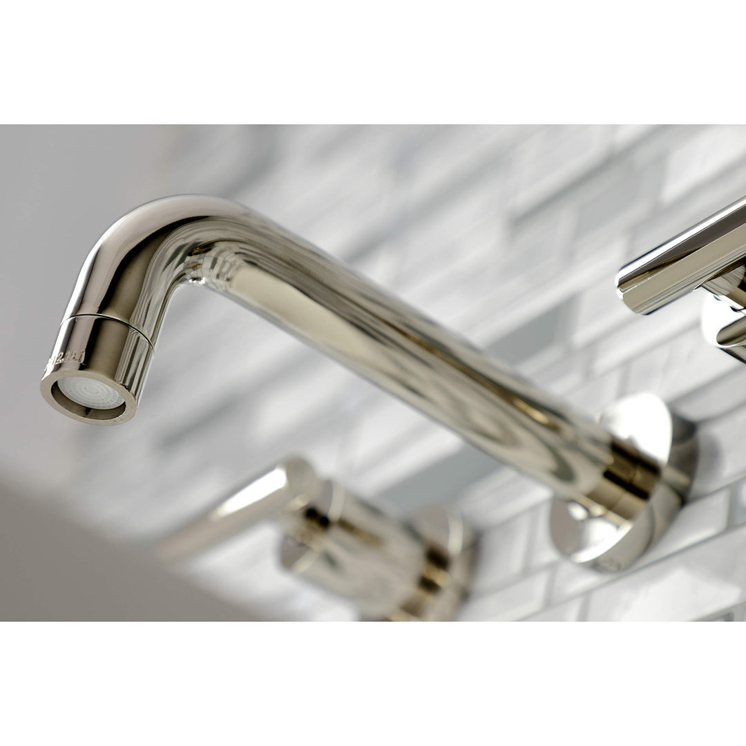 Kingston Brass Manhattan Two-Handle 3-Hole Wall Mount Bathroom Faucet