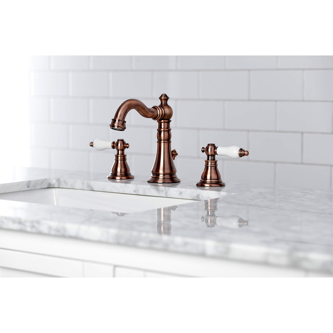 Kingston Brass FS197APLA American Patriot Widespread Bathroom Faucet Antique