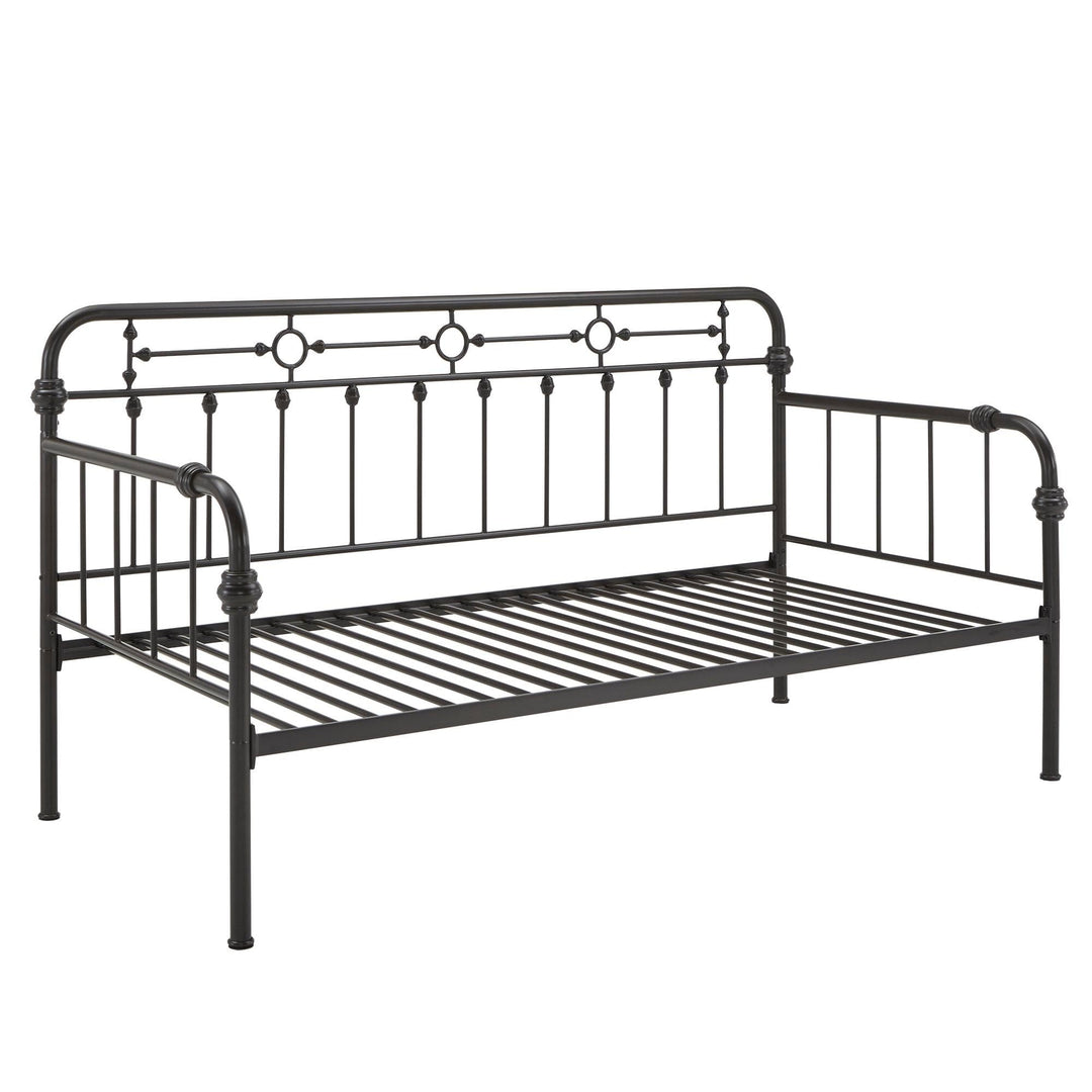 Inspire Q Darren Antique Dark Bronze Metal Daybed with ndle by Classic No No Trundle