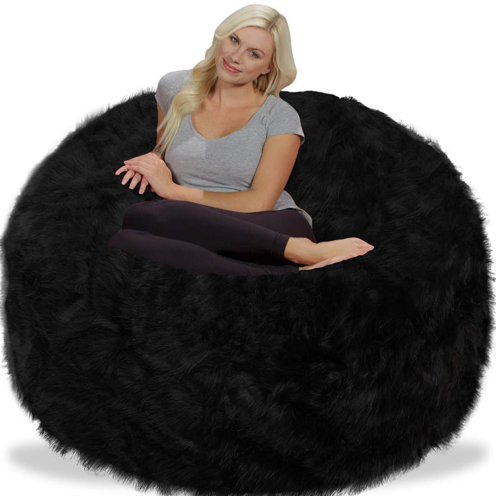 Chill Sack Bean Bag Chair: Giant Bean Bags Memory Foam Bean Bag Chair 5-feet