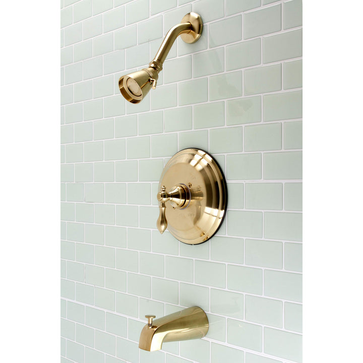 Kingston Brass KB3637ACL American Classic Tub and Shower Faucet Brushed Brass