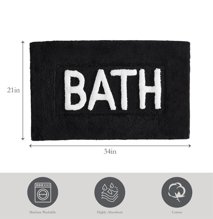 Creative Home Ideas Cotton Bath Rug - Soft Cotton Bath Mat - Bathroom Decor