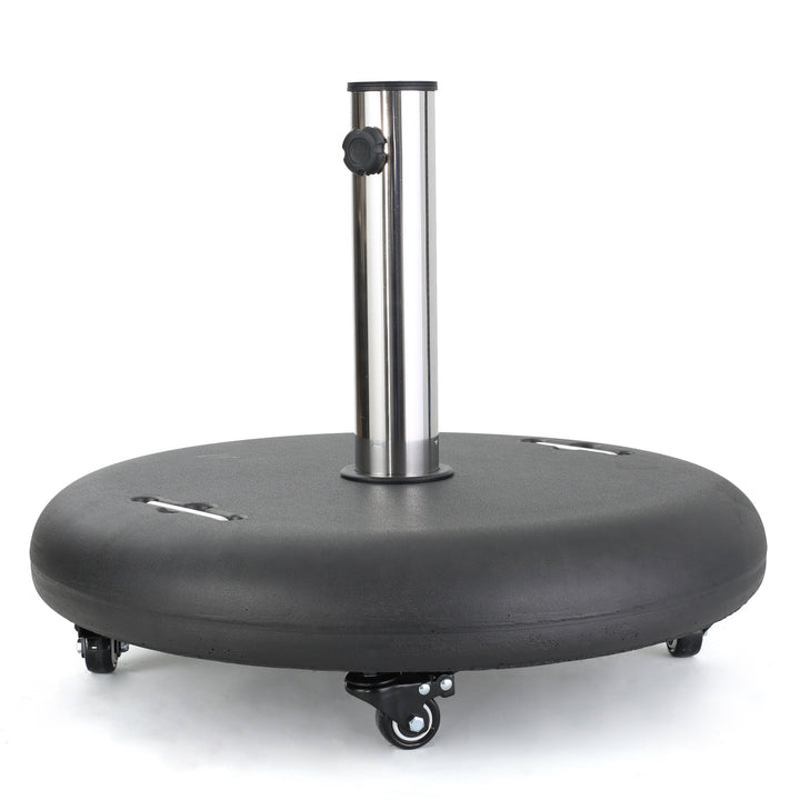 Christopher Knight Home Hayward 88lb Round Umbrella Base with Wheels and Black