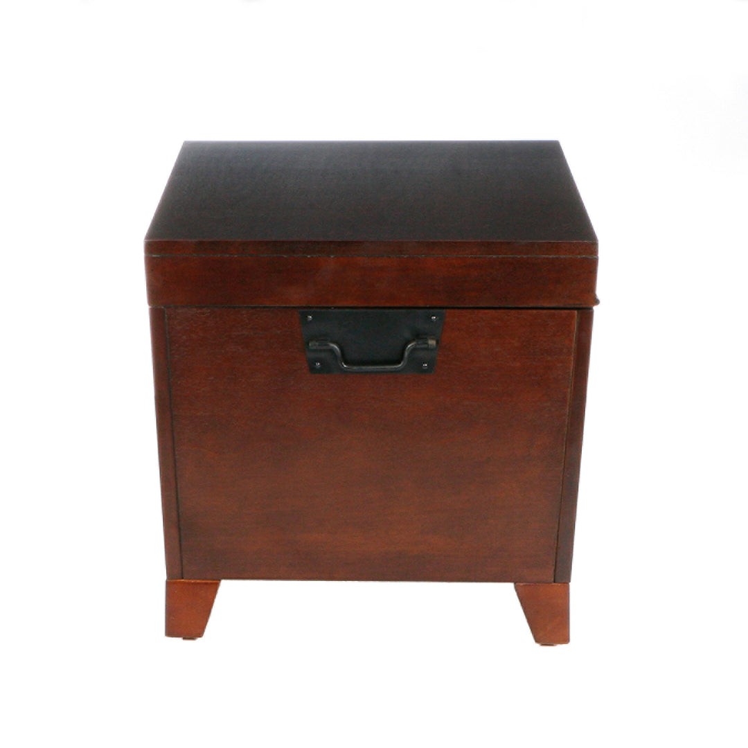 SEI Furniture Pyramid Storage Trunk Coffee Table Espresso