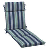 Arden Selections Outdoor Chaise Cushion 1 x 7 Water Repellent Fade Resistant 72 in L x 21 in W x 2.5 in H - Sapphire Blue Leala Stripe