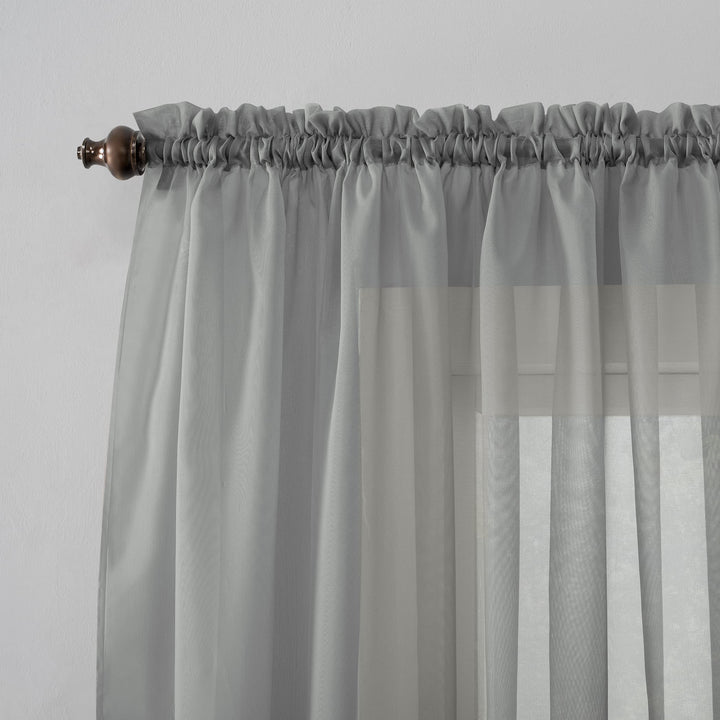 59inch 1 Piece Sheer Voile Curtain Single Panel Glam Solid Window Drape