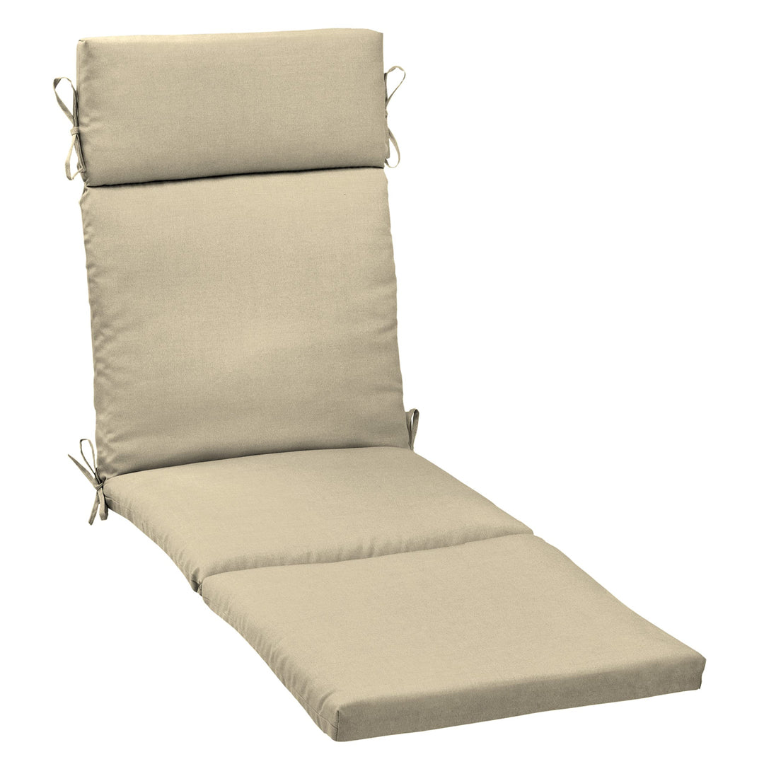 Arden Selections Outdoor Chaise Cushion 1 x 7 Rain-Proof Fade Resistant 7 x 72 in L x 21 in W x 2.5 in H - Taupe Leala Texture