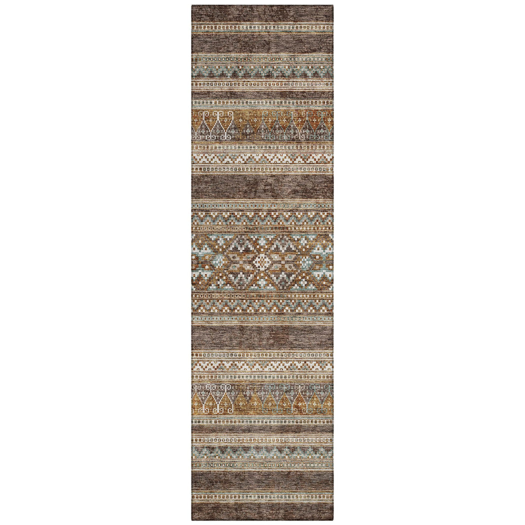 Addison Rugs Chantille ACN714 Chocolate 2'3" x 7'6" Indoor Outdoor Hallway Chocolate - 2'3" x 7'6"