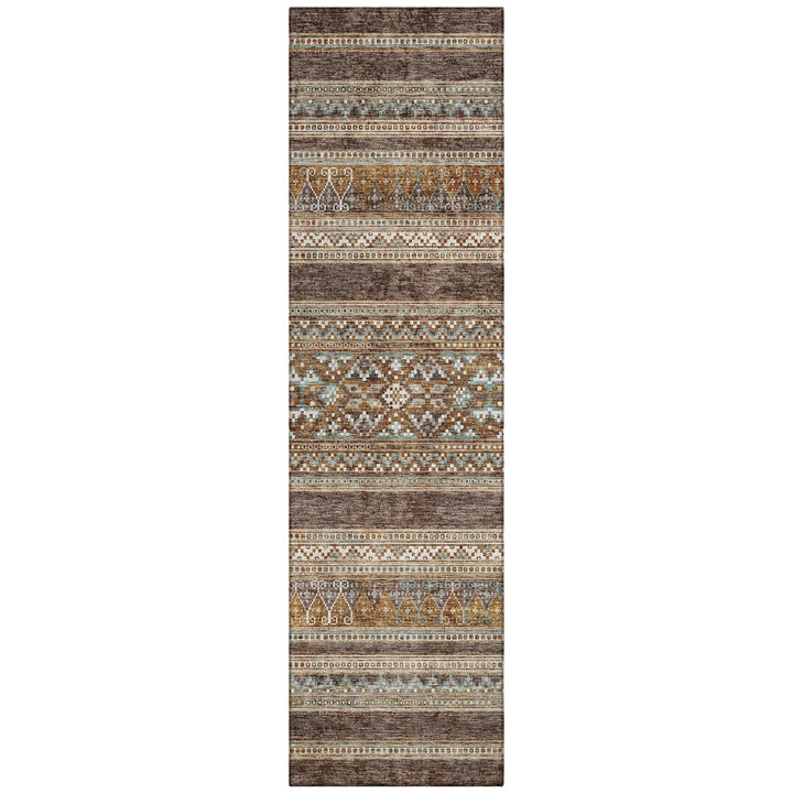 Addison Rugs Chantille ACN714 Chocolate 2'3" x 7'6" Indoor Outdoor Hallway Chocolate - 2'3" x 7'6"