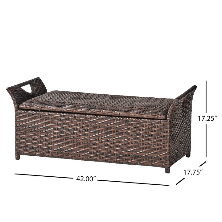 Christopher Knight Home Wing Outdoor Storage Bench Multibrown