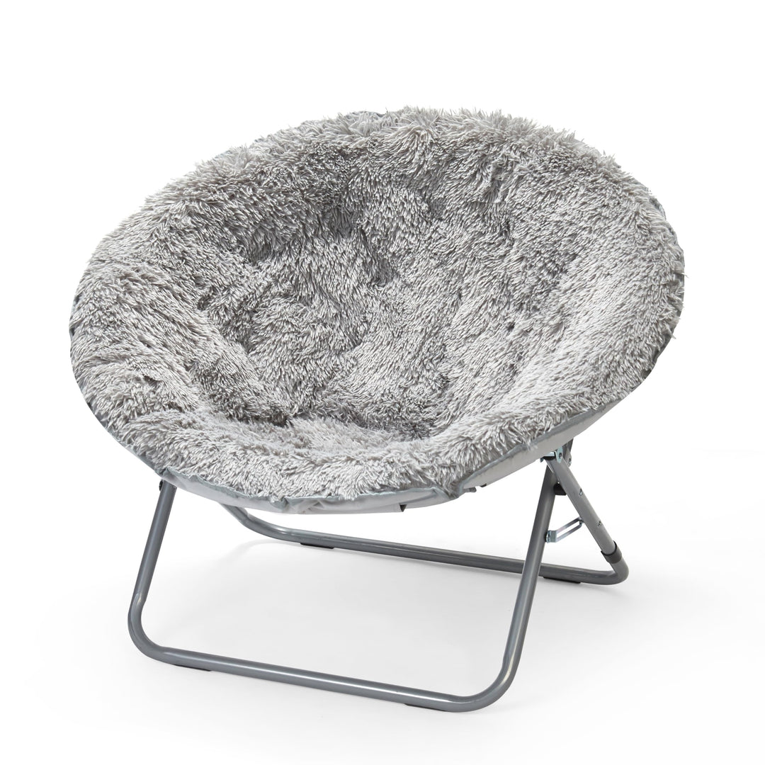 Urban Lifestyle Oversized Mongolian Faux Fur Saucer Chair