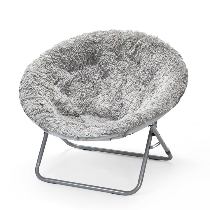 Urban Lifestyle Oversized Mongolian Faux Fur Saucer Chair