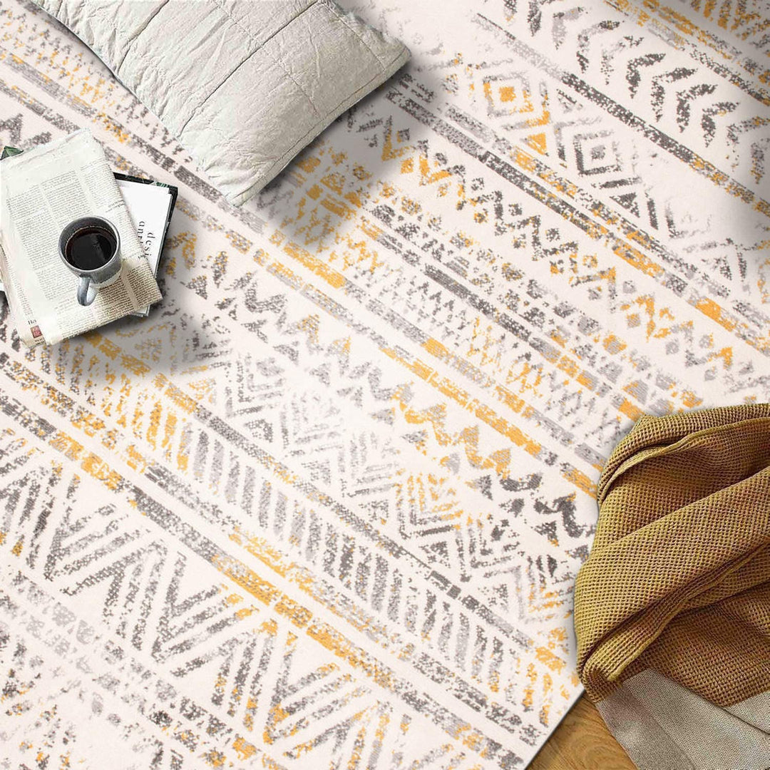 Rugshop Geometric Boho Rug Perfect for high traffic areas of your Living Room -