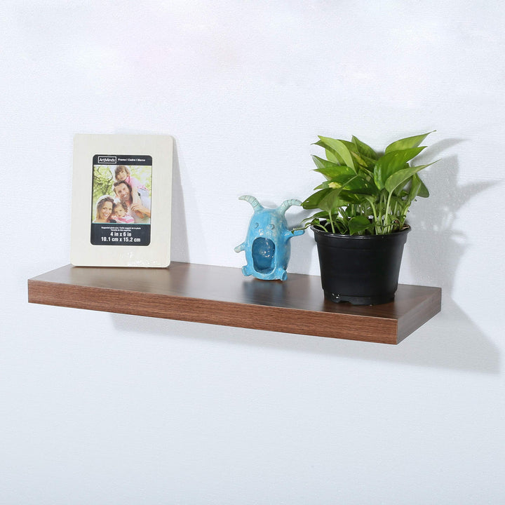 Modern and Contemporary Jd Walnut Floating Shelf 23.62 * 9.25 * 1.5 Inches Brown