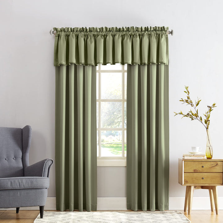 Porch & Den Inez Room Darkening Window Curtain Panel and Valance, Single Panel