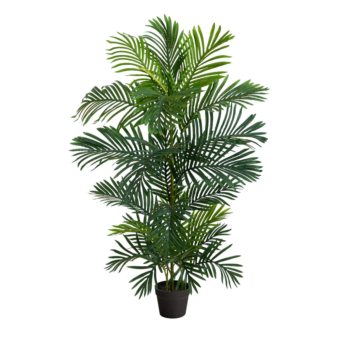 4' Artificial Palm Tree Uv Resistant (Indoor/Outdoor) 6" Black