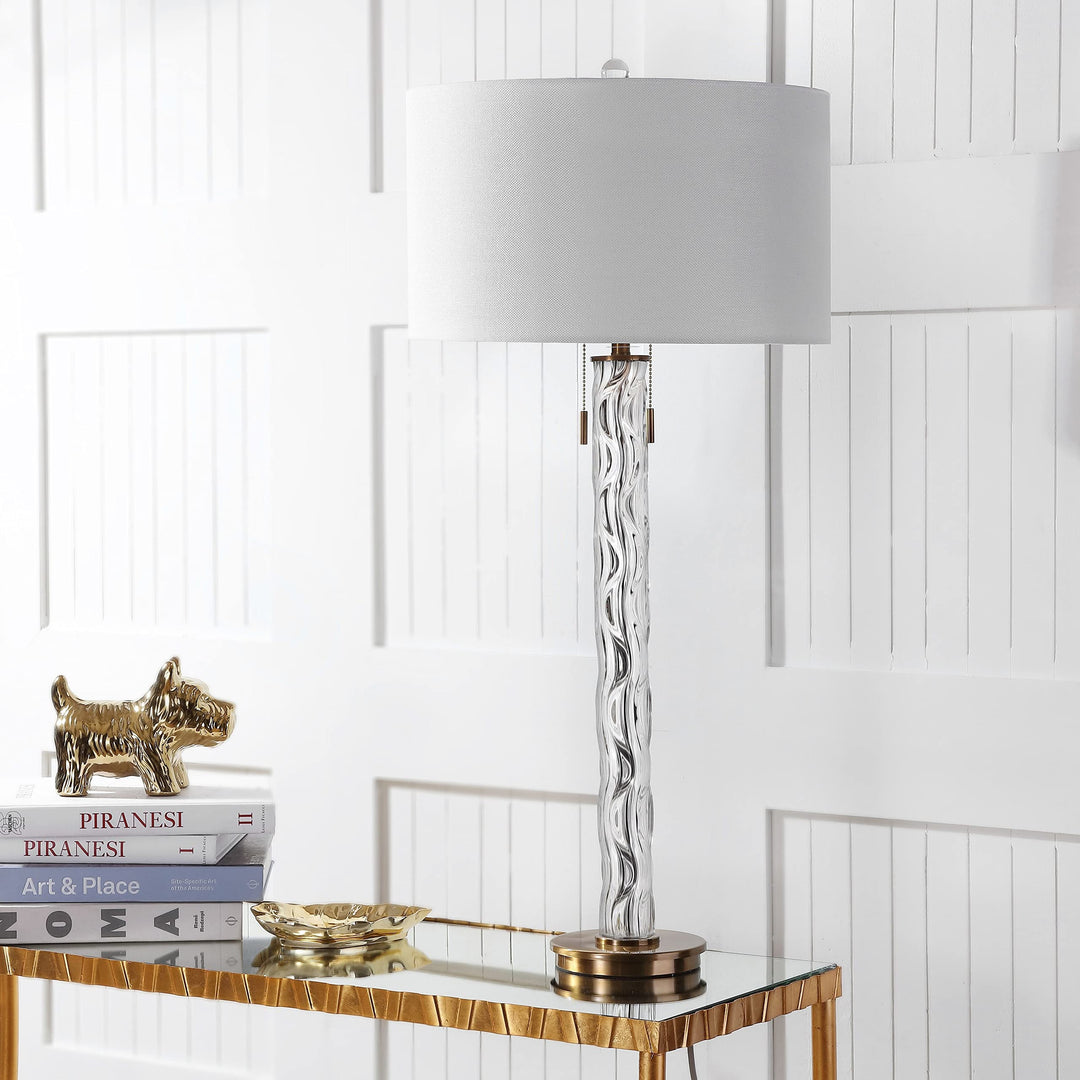 Lighting 37-inch Crystal/Gold Led Table Lamp Clear Modern Contemporary