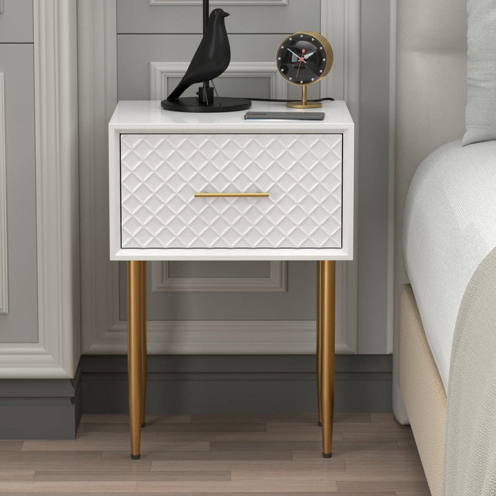 Modern Contemporary Spacious Drawer Nightstand Side Table Clean-Lined 1-drawer