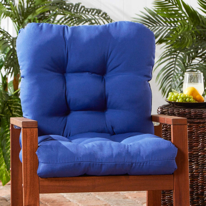 Driftwood Outdoor Marine Blue Seat/Back Chair Cushion Solid Modern