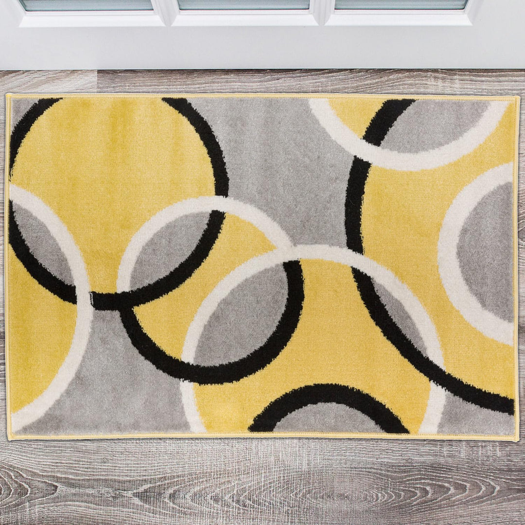 Rugshop Modern Abstract Circles Area Rug