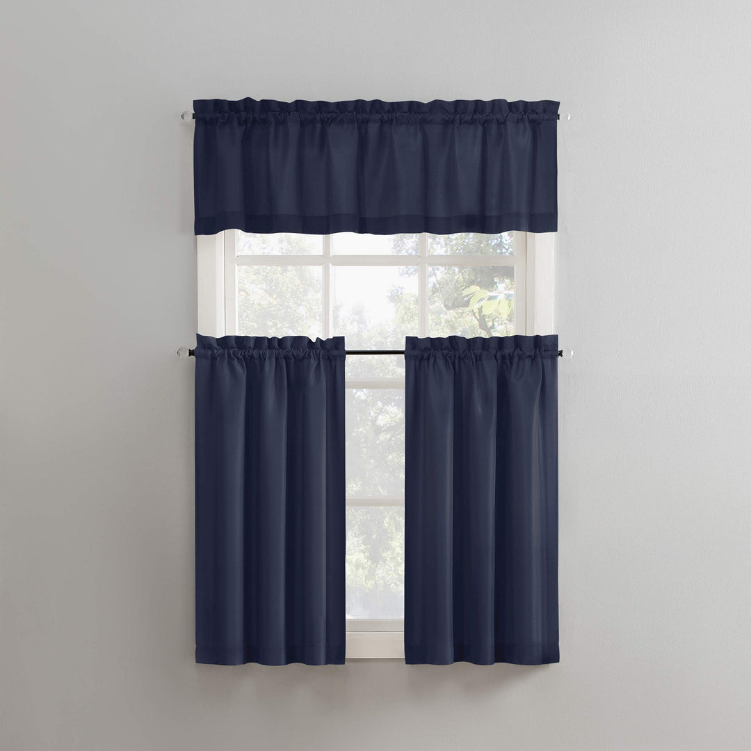 No. 918 Martine Microfiber Semi-Sheer Rod Pocket Kitchen Curtain Valance and