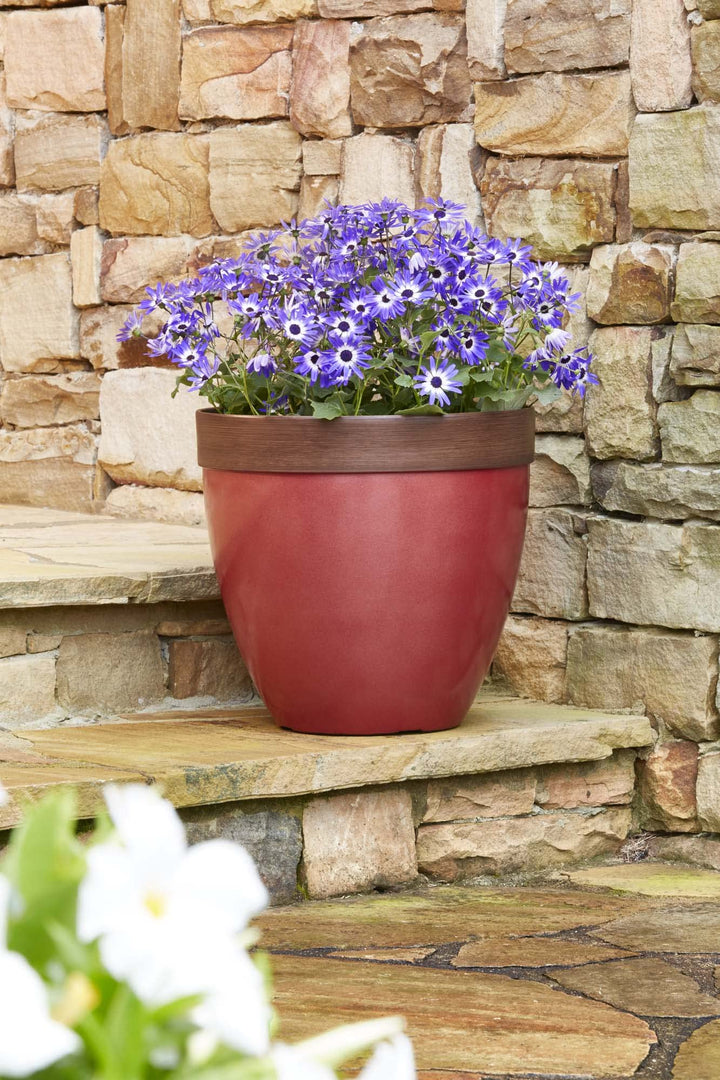 Southern Patio Hornsby Resin Outdoor Planter with Drainage Hole and Plug