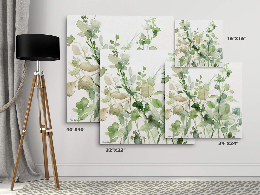 Wexford Home Sage Garden II-Canvas Prints Wrapped Gallery Wall Art|Stretched and 24x24