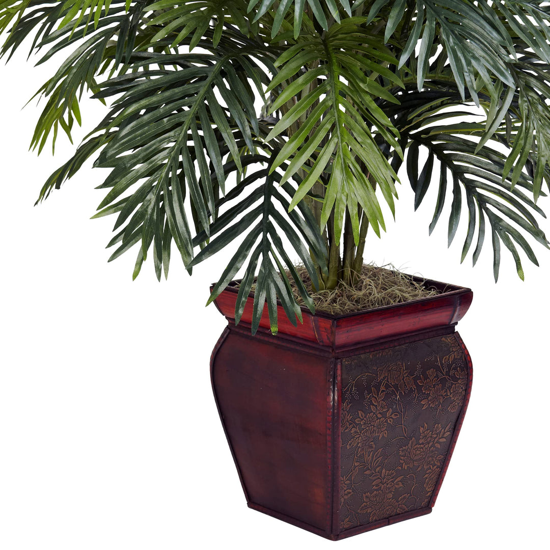 Nearly Natural Areca with Decorative Planter Silk Plant