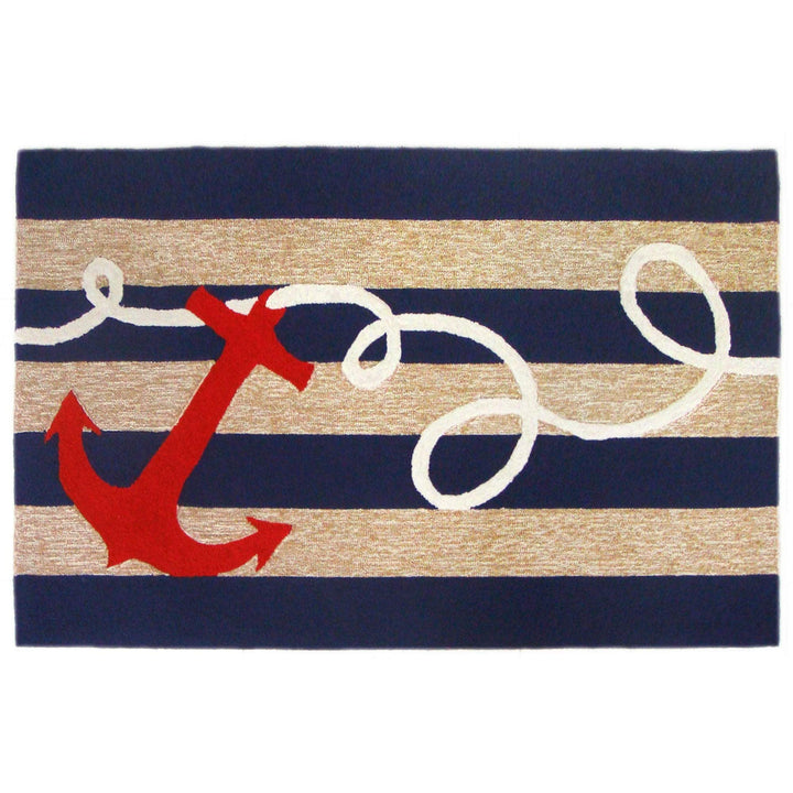 Frontporch Anchor Indoor/Outdoor Rug Navy 42"x66" Blue Novelty Rectangle