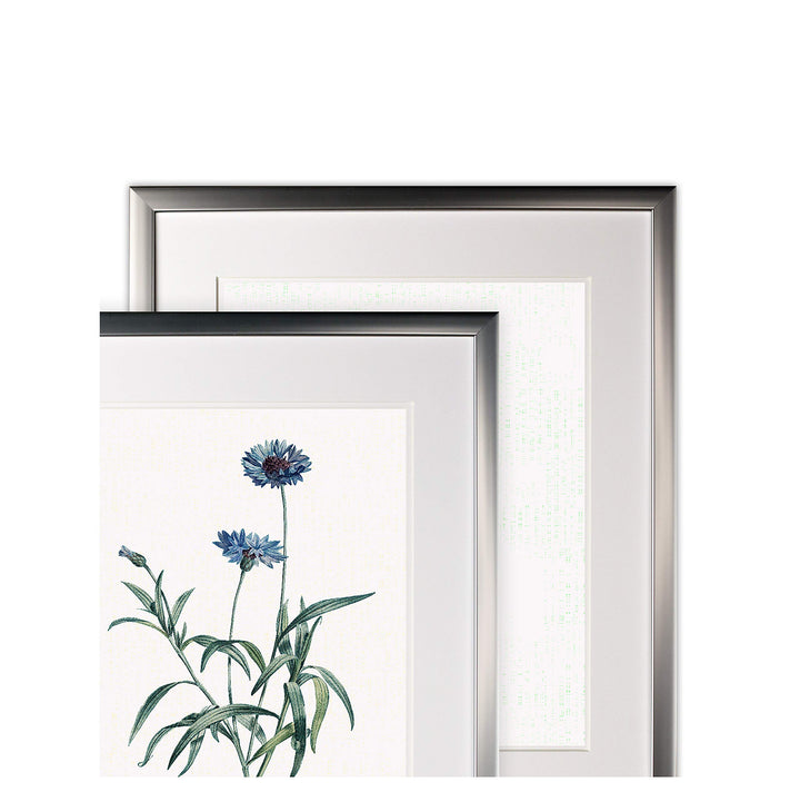 Wexford Home Laurier Rose-2 Piece Set-Silver Frame Art Print 16x20 Imperial Blue