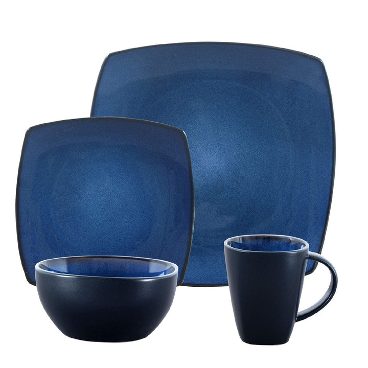 The Boutique Beautiful Soho Lounge 16 Piece Blue Dinnerware Set