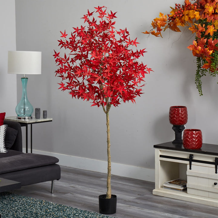 6' Autumn Maple Artificial Fall Tree Orange