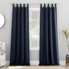 Sun Zero Easton Energy Saving Blackout Tab Top Curtain Panel 40" x 84" Navy Blue 40x84 - Navy