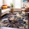 Rugshop Modern Bright Flowers Non-Slip Area Rug 6' 6" x 9' Cream 6'6"x9' - Cream